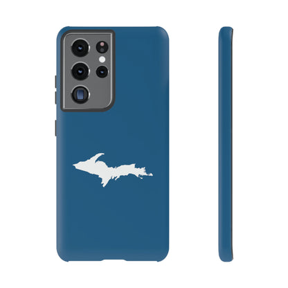 Michigan Upper Peninsula Tough Phone Case (Blueberry w/ UP Outline) | Samsung & Pixel Android