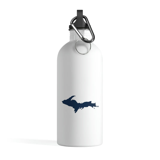 Michigan Upper Peninsula Water Bottle (w/ Navy UP Outline) | 14oz Stainless Steel