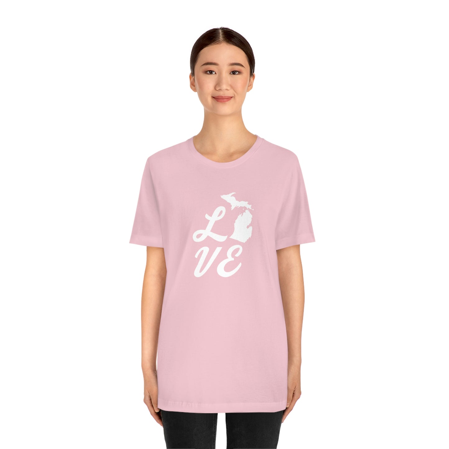 Michigan 'Love' T-Shirt (Retro Script Font) | Unisex Standard Fit