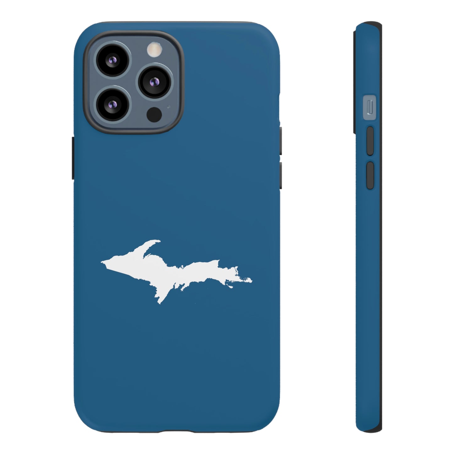 Michigan Upper Peninsula Tough Phone Case (Blueberry w/ UP Outline) | Apple iPhone