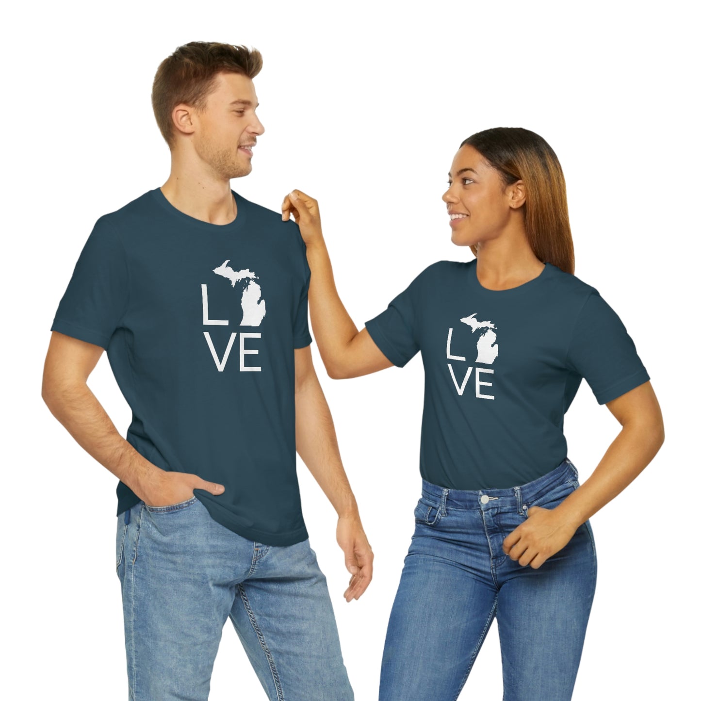 Michigan 'Love' T-Shirt (Thin Sans Font) | Unisex Standard Fit