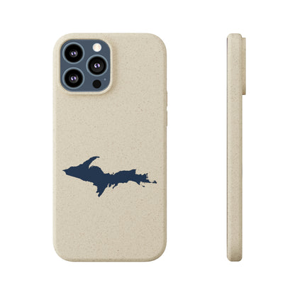 Michigan Upper Peninsula Biodegradable Phone Cases (w/ Navy UP Outline) | Apple iPhone