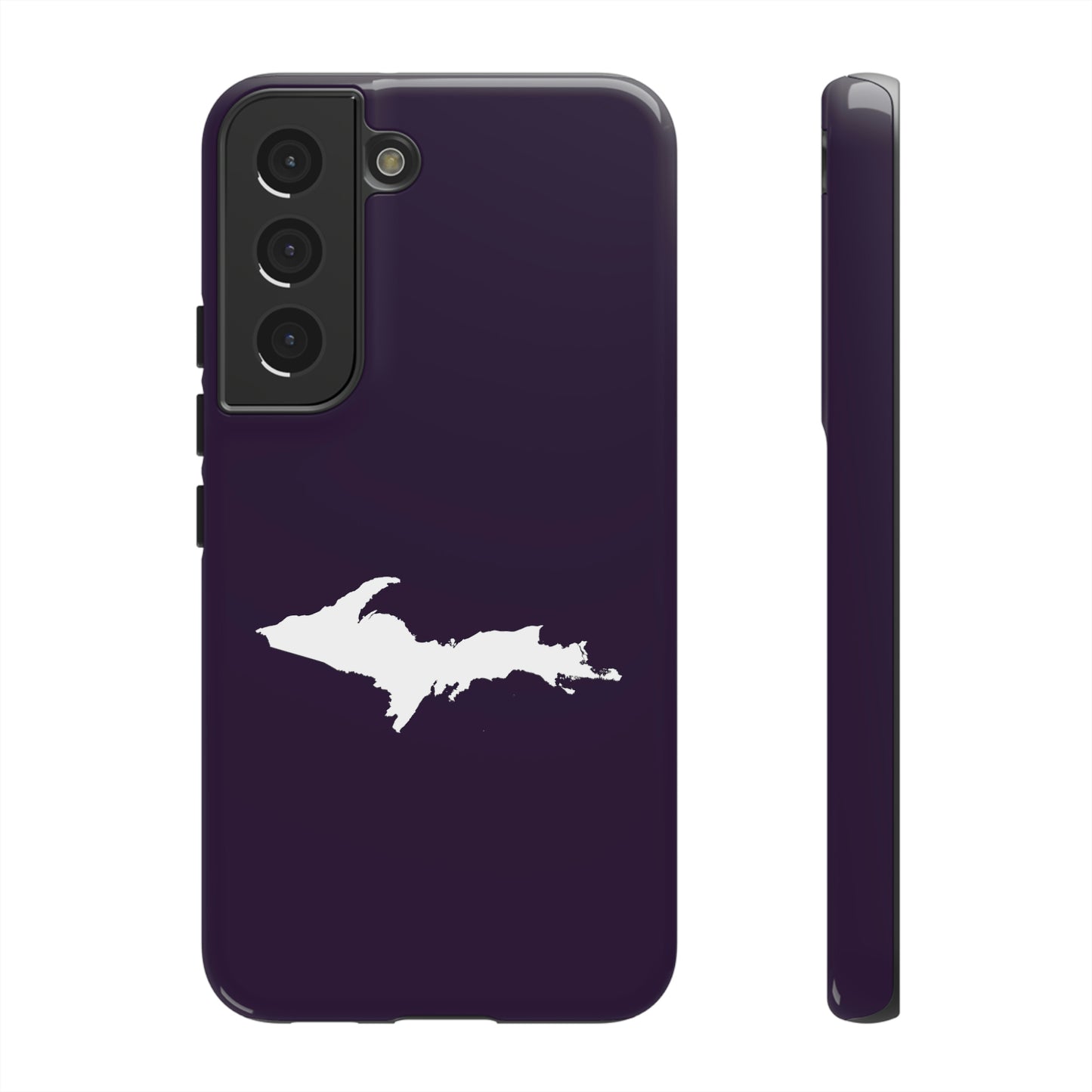 Michigan Upper Peninsula Tough Phone Case (Blackcurrant w/ UP Outline) | Samsung & Pixel Android