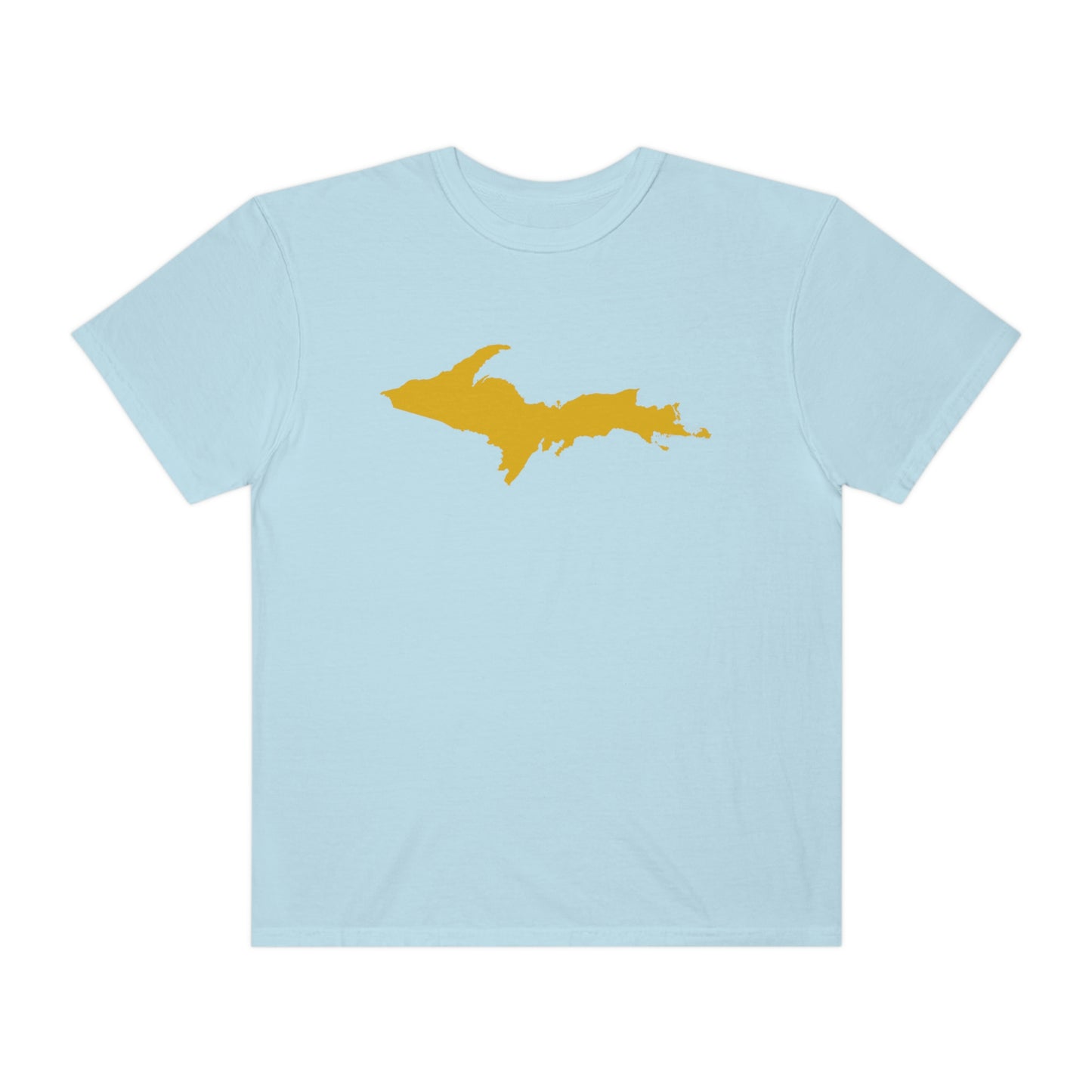 Michigan Upper Peninsula T-Shirt (w/ Gold UP Outline) | Unisex Garment-Dyed