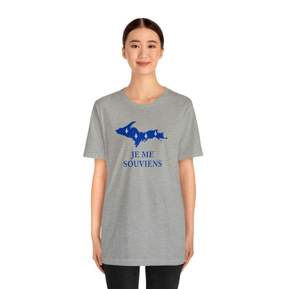 Upper Peninsula 'Je Me Souviens' T-Shirt (w/ UP Quebec Flag Outline) | Unisex Standard Fit