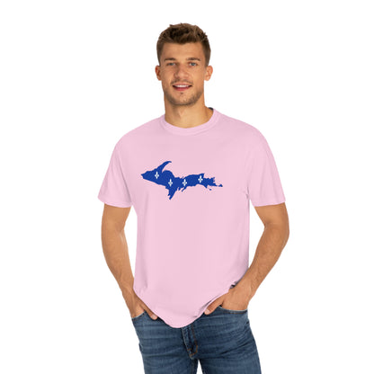 Michigan Upper Peninsula T-Shirt (w/ UP Quebec Flag Outline) | Unisex Garment-Dyed