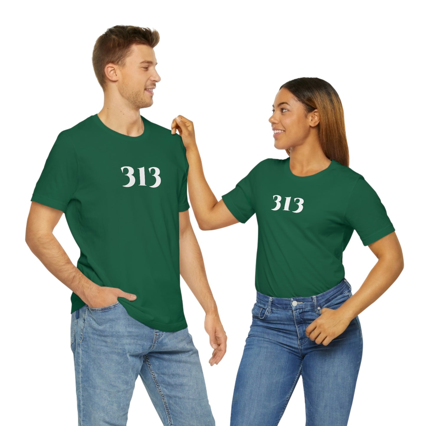 Detroit '313' T-Shirt (Roman Serif Font) | Unisex Standard Fit