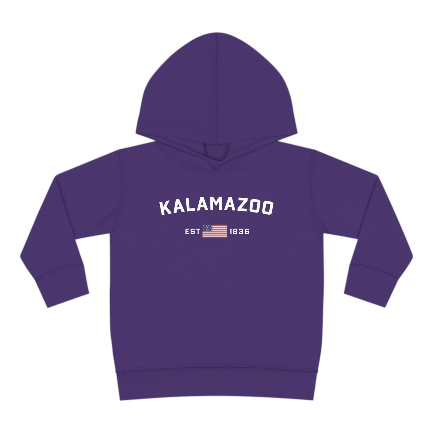 'Kalamazoo EST 1836' Hoodie (w/USA Flag Outline) | Unisex Toddler