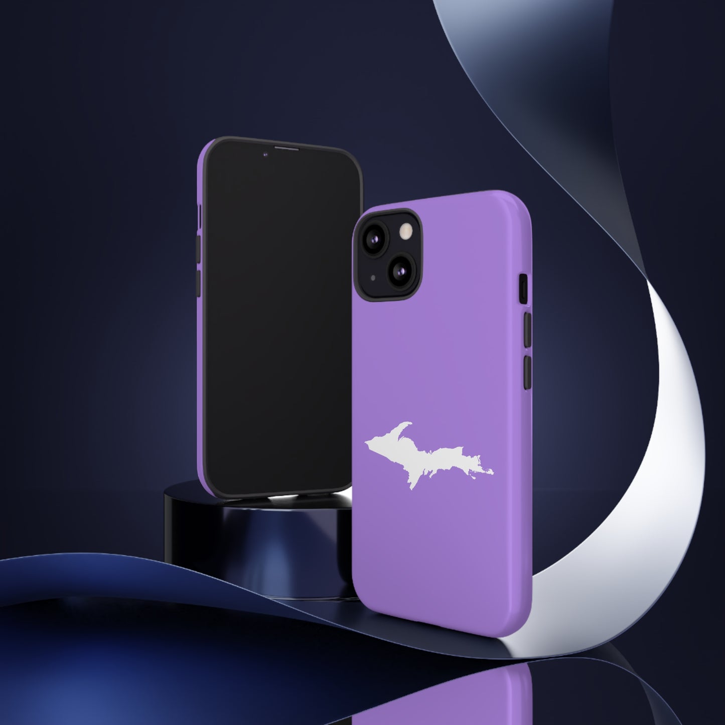 Michigan Upper Peninsula Tough Phone Case (Lavender w/ UP Outline) | Apple iPhone