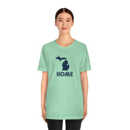 Michigan 'Home' T-Shirt (1970s Audiophile Font) | Unisex Standard Fit