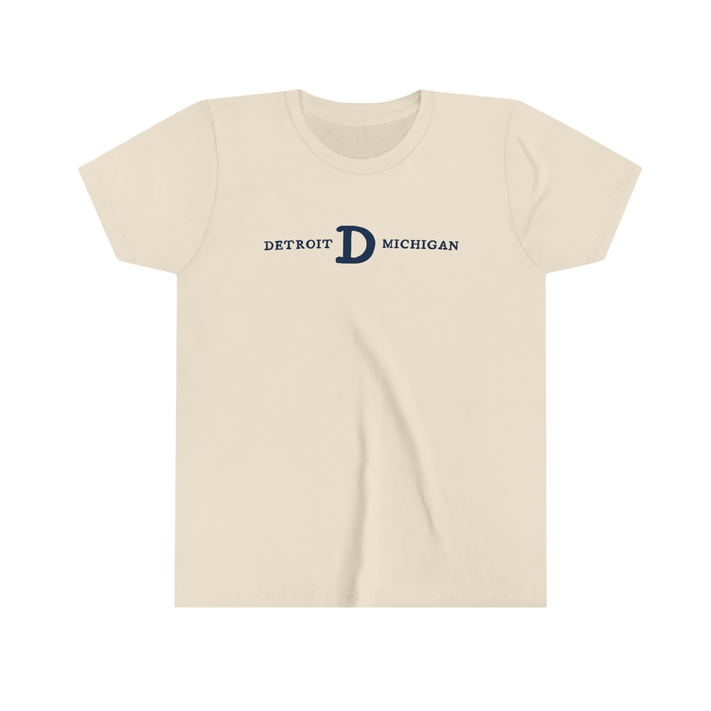 'Detroit Michigan' T-Shirt (w/Old French D) | Youth Short Sleeve