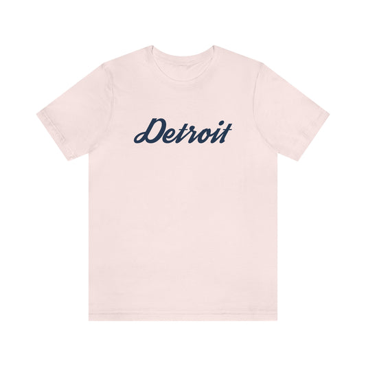 'Detroit' T-Shirt (Retro Script Font) | Unisex Standard Fit