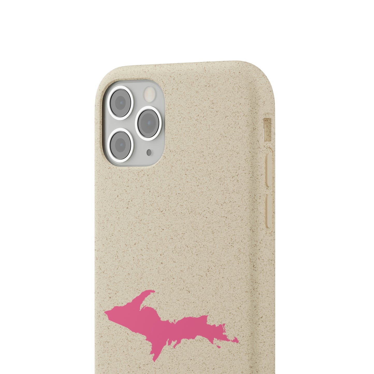 Michigan Upper Peninsula Biodegradable Phone Cases (w/ Pink UP Outline) | Apple iPhone