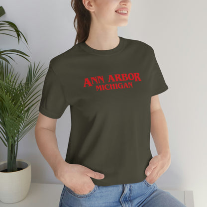 'Ann Arbor Michigan' ' T-Shirt (1980s Drama Parody) | Unisex Standard Fit