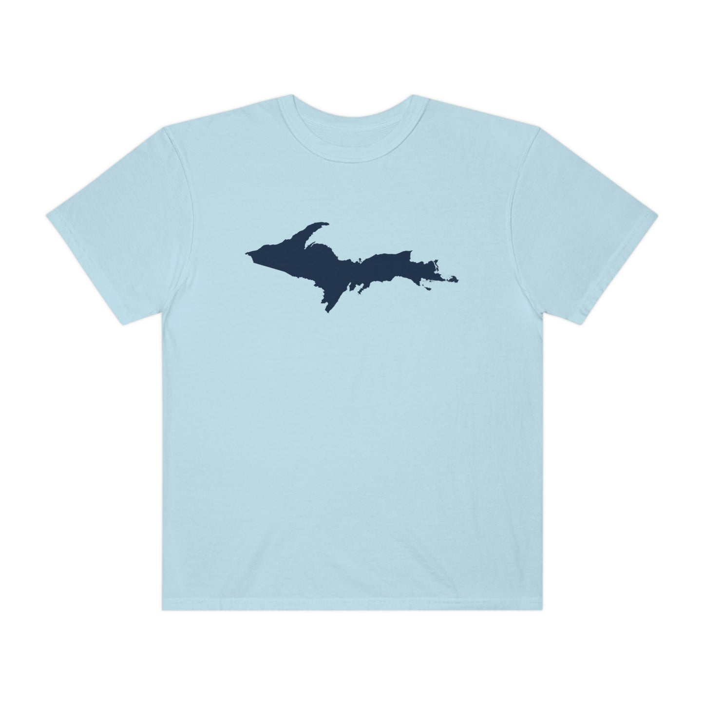 Michigan Upper Peninsula T-Shirt (w/ Navy UP Outline) | Unisex Garment-Dyed