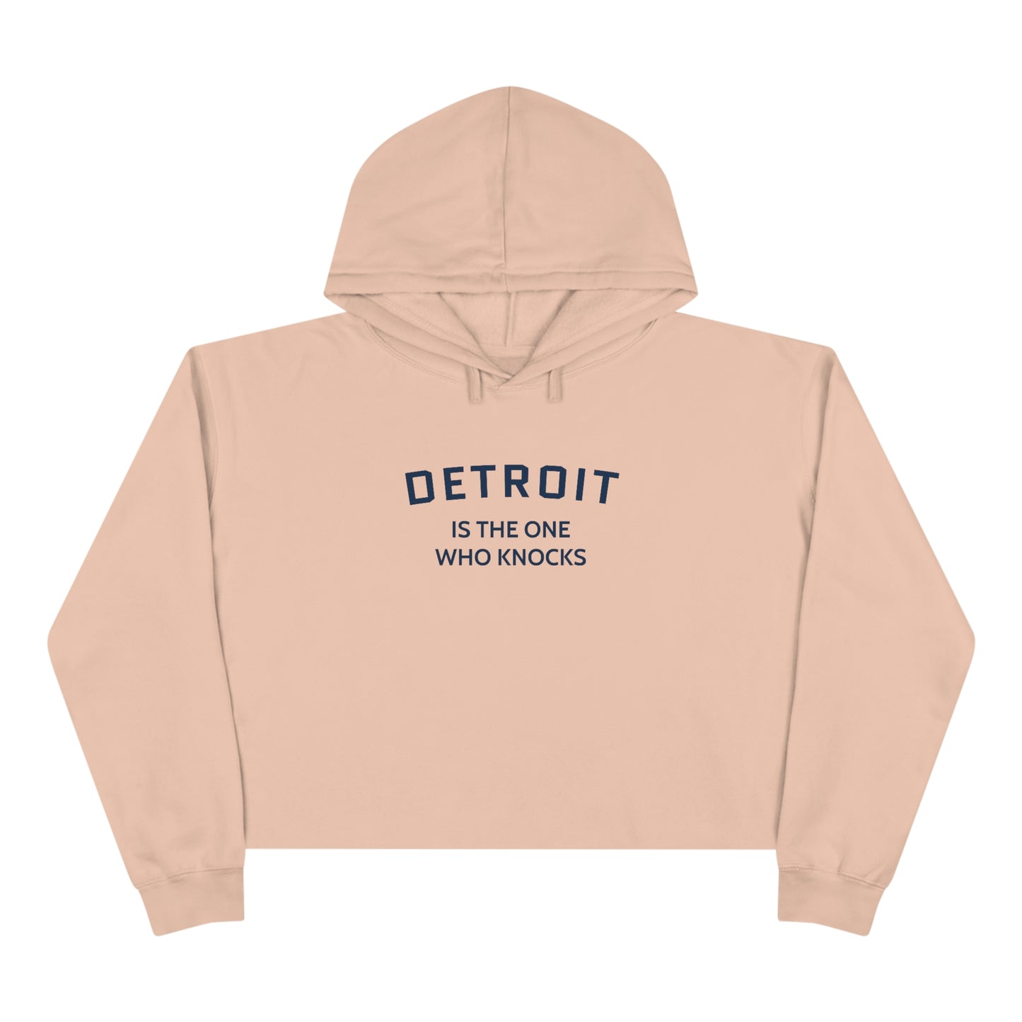 'Detroit is the One Who Knocks' Hoodie | Women's Cropped Relaxed Fit