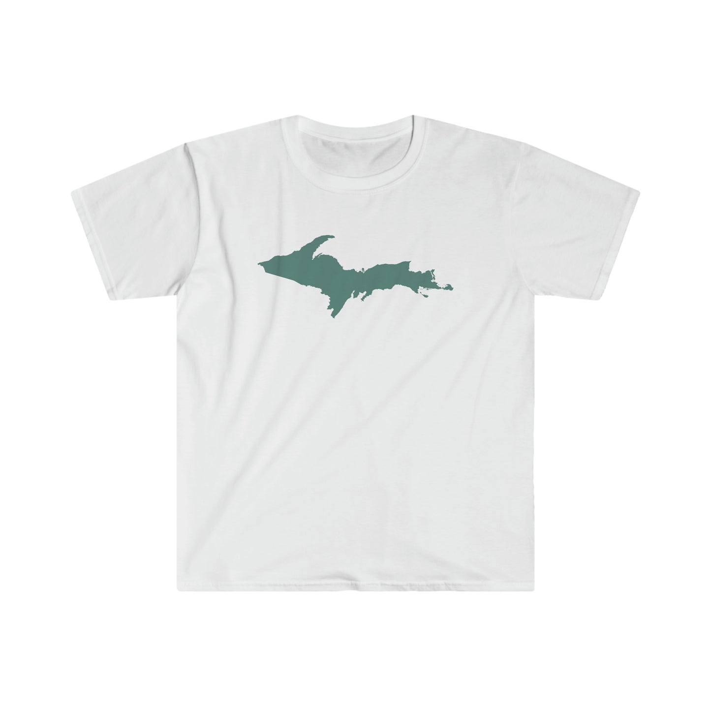 Michigan Upper Peninsula T-Shirt (w/ Copper Green UP Outline) | Unisex Budget