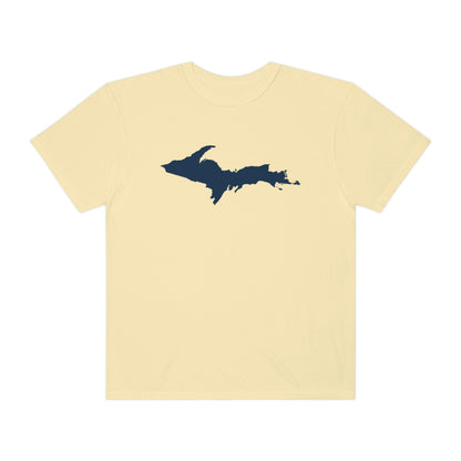 Michigan Upper Peninsula T-Shirt (w/ Navy UP Outline) | Unisex Garment-Dyed