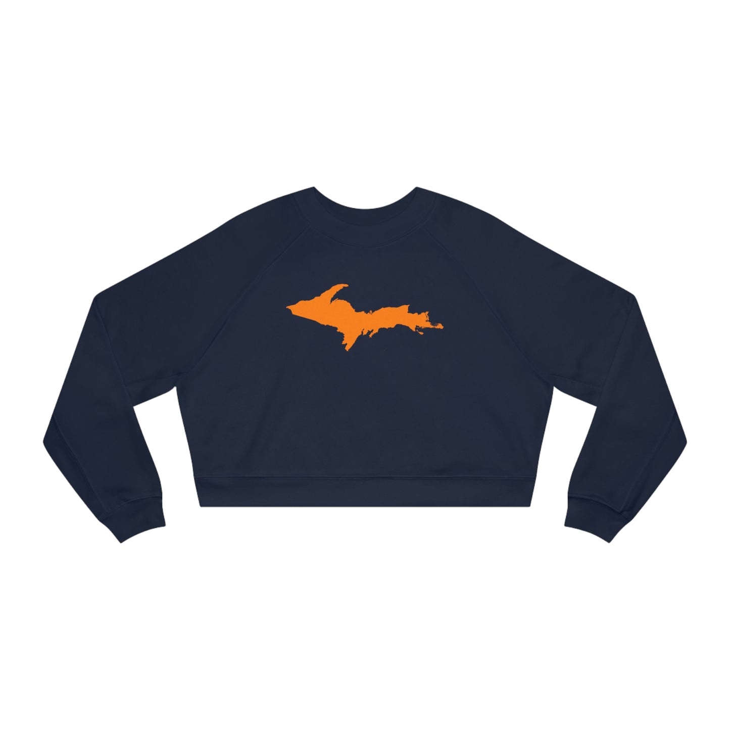 Michigan Upper Peninsula Sweatshirt (w/ Orange UP Outline) | Cropped Mid-Length