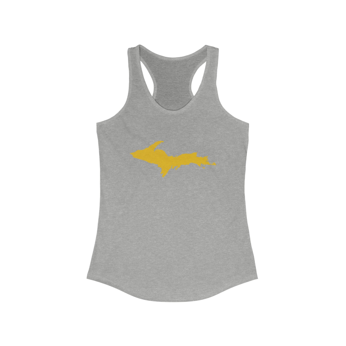 Michigan Upper Peninsula Tank Top (w/ Gold UP Outline) | Women's Racerback