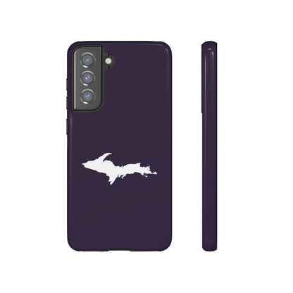 Michigan Upper Peninsula Tough Phone Case (Blackcurrant w/ UP Outline) | Samsung & Pixel Android