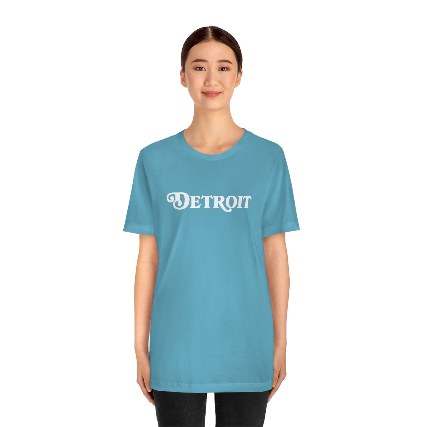 'Detroit' T-Shirt (Sloped Roman Font) | Unisex Standard Fit