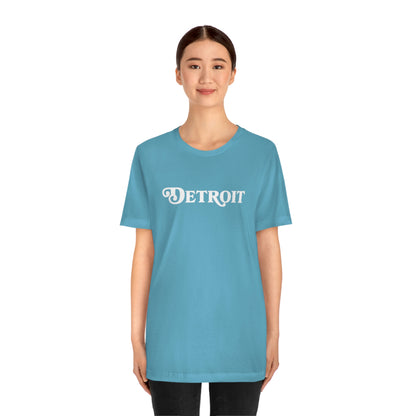 'Detroit' T-Shirt (Sloped Roman Font) | Unisex Standard Fit