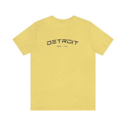 'Detroit Est. 1701' Electric Font T-Shirt | Unisex Standard Fit - Circumspice Michigan