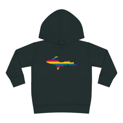 Michigan Upper Peninsula Hoodie (w/ UP Pride Flag Outline) | Unisex Toddler