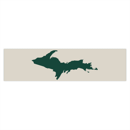 Michigan Upper Peninsula Bumper Sticker (w/ Green UP Outline) | Canvas Color Background