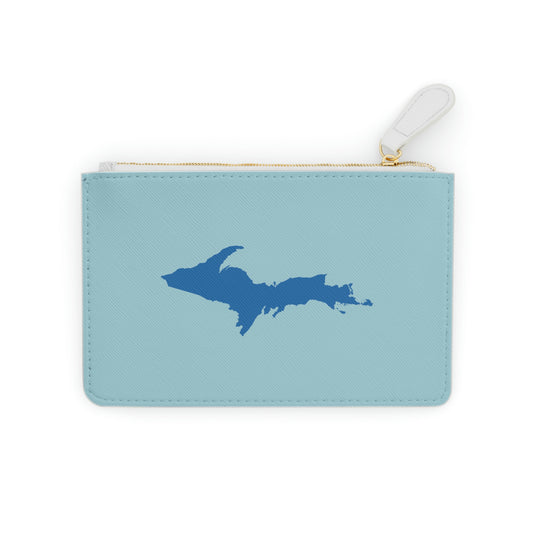 Michigan Upper Peninsula Mini Clutch Bag ('58 Caddie Blue w/ Azure UP Outline)