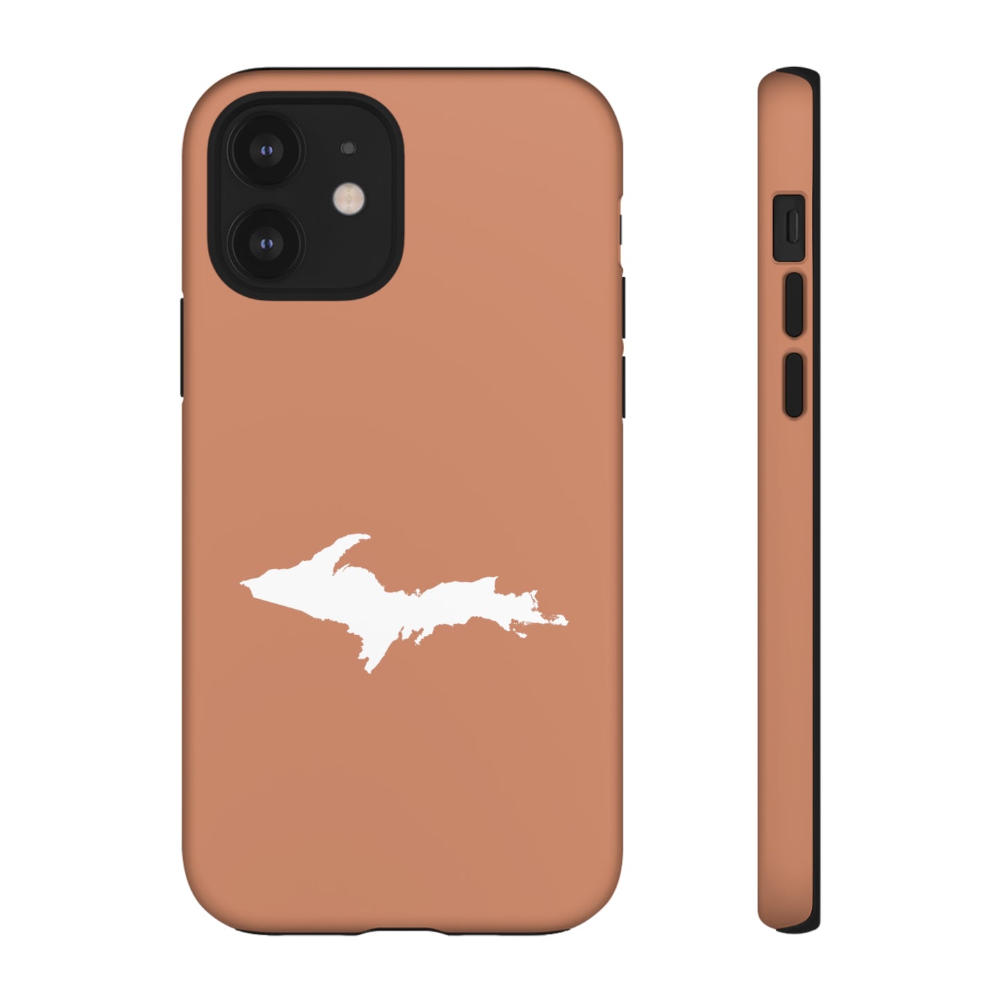 Michigan Upper Peninsula Tough Phone Case (Copper Color w/ UP Outline) | Apple iPhone