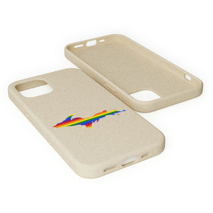 Michigan Upper Peninsula Biodegradable Phone Cases (w/ UP Pride Flag Outline) | Apple iPhone