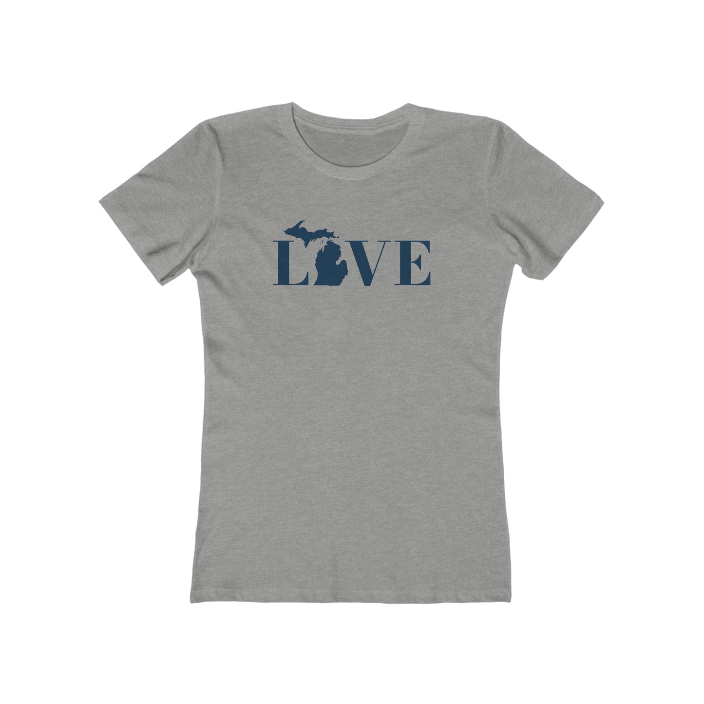 Michigan 'Love' T-Shirt (Didone Font) | Women's Boyfriend Cut