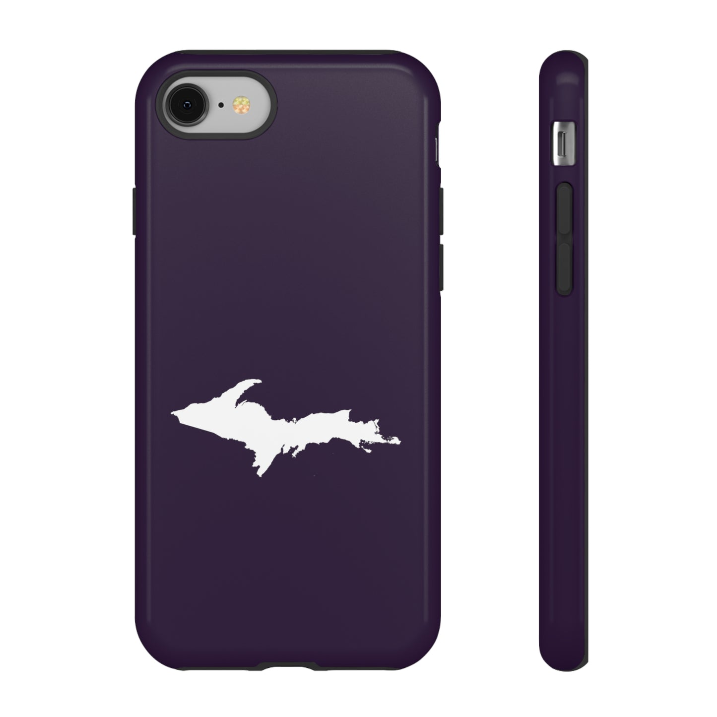 Michigan Upper Peninsula Tough Phone Case (Blackcurrant w/ UP Outline) | Apple iPhone