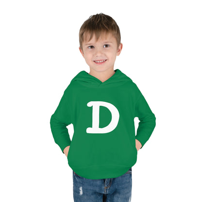 Detroit 'Old French D' Hoodie (White/Navy Full Body Outline) | Unisex Toddler