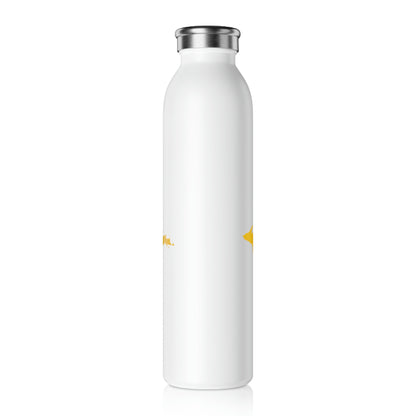 Michigan Upper Peninsula Water Bottle (w/ Gold UP Outline) | 20oz Double-Walled