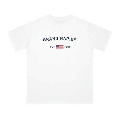 'Grand Rapids EST 1826' T-Shirt (w/ USA Flag) | Organic Unisex