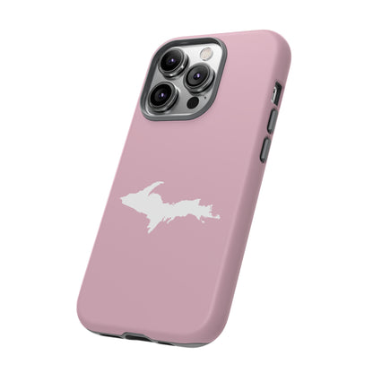 Michigan Upper Peninsula Tough Phone Case (Pink w/ UP Outline) | Apple iPhone