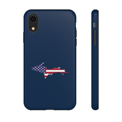 Michigan Upper Peninsula Tough Phone Case (Navy w/ UP USA Outline) | Apple iPhone