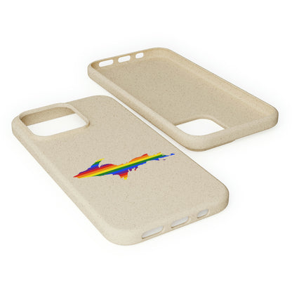 Michigan Upper Peninsula Biodegradable Phone Cases (w/ UP Pride Flag Outline) | Apple iPhone