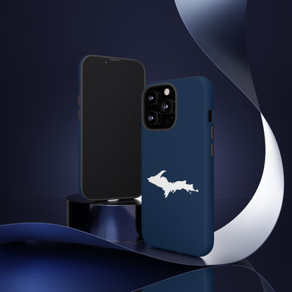 Michigan Upper Peninsula Tough Phone Case (Navy w/ UP Outline) | Apple iPhone