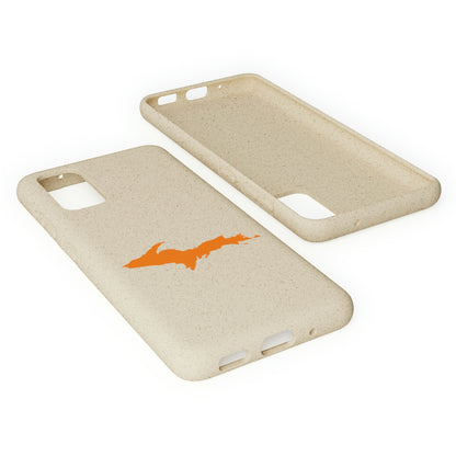 Michigan Upper Peninsula Biodegradable Phone Cases (w/ Orange UP Outline) | Samsung Android