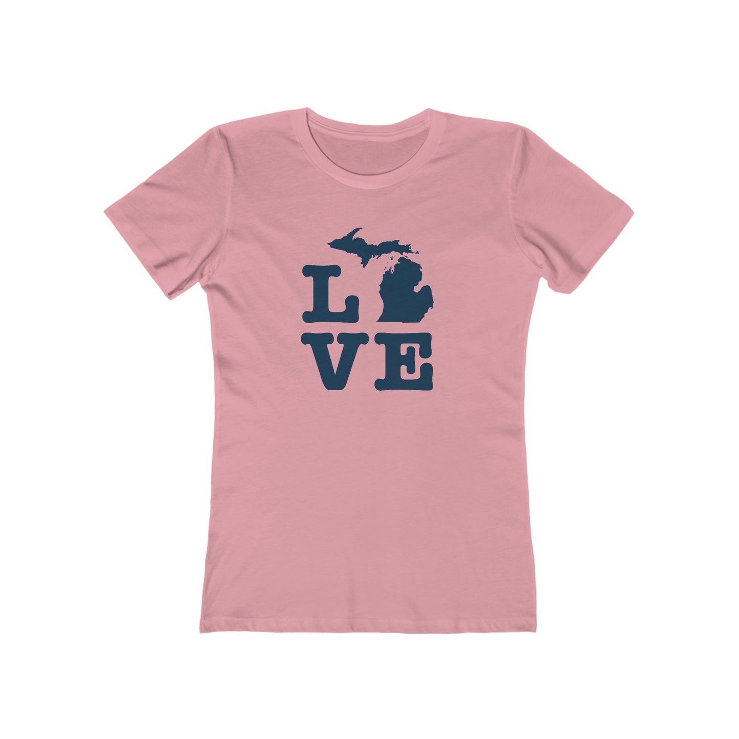 Michigan 'Love' T-Shirt (Typewriter Font) | Women's Boyfriend Cut