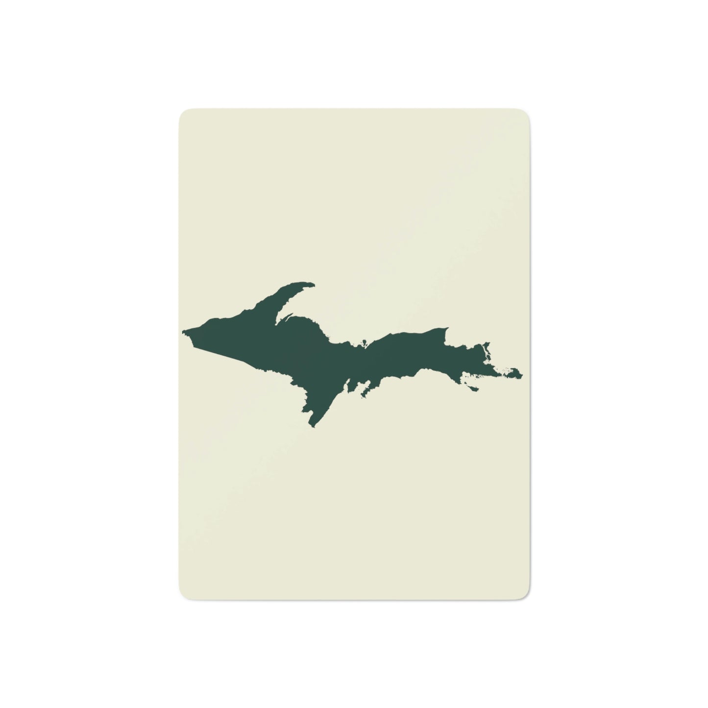 Michigan Upper Peninsula Poker Cards (Ivory Color w/ Green UP Outline)