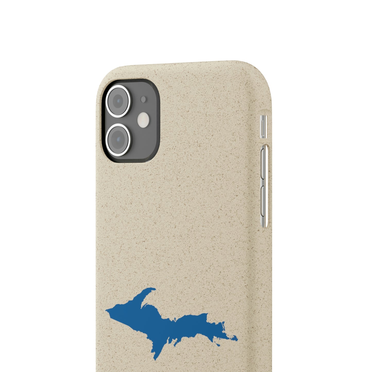 Michigan Upper Peninsula Biodegradable Phone Cases (w/ Azure UP Outline) | Apple iPhone