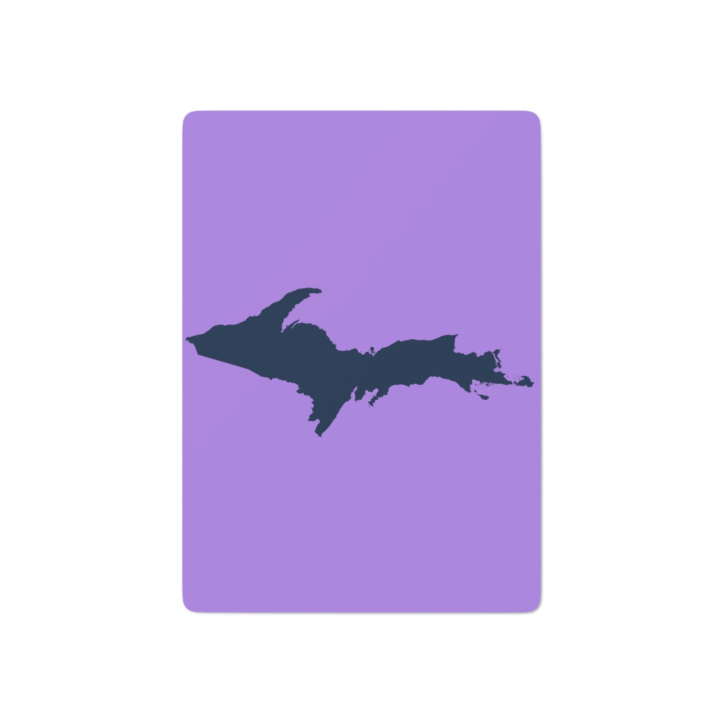 Michigan Upper Peninsula Poker Cards (Lavender w/ Navy UP Outline)