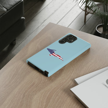 Michigan Upper Peninsula Tough Phone Case ('58 Caddie Blue w/ UP USA Flag Outline) | Samsung & Pixel Android