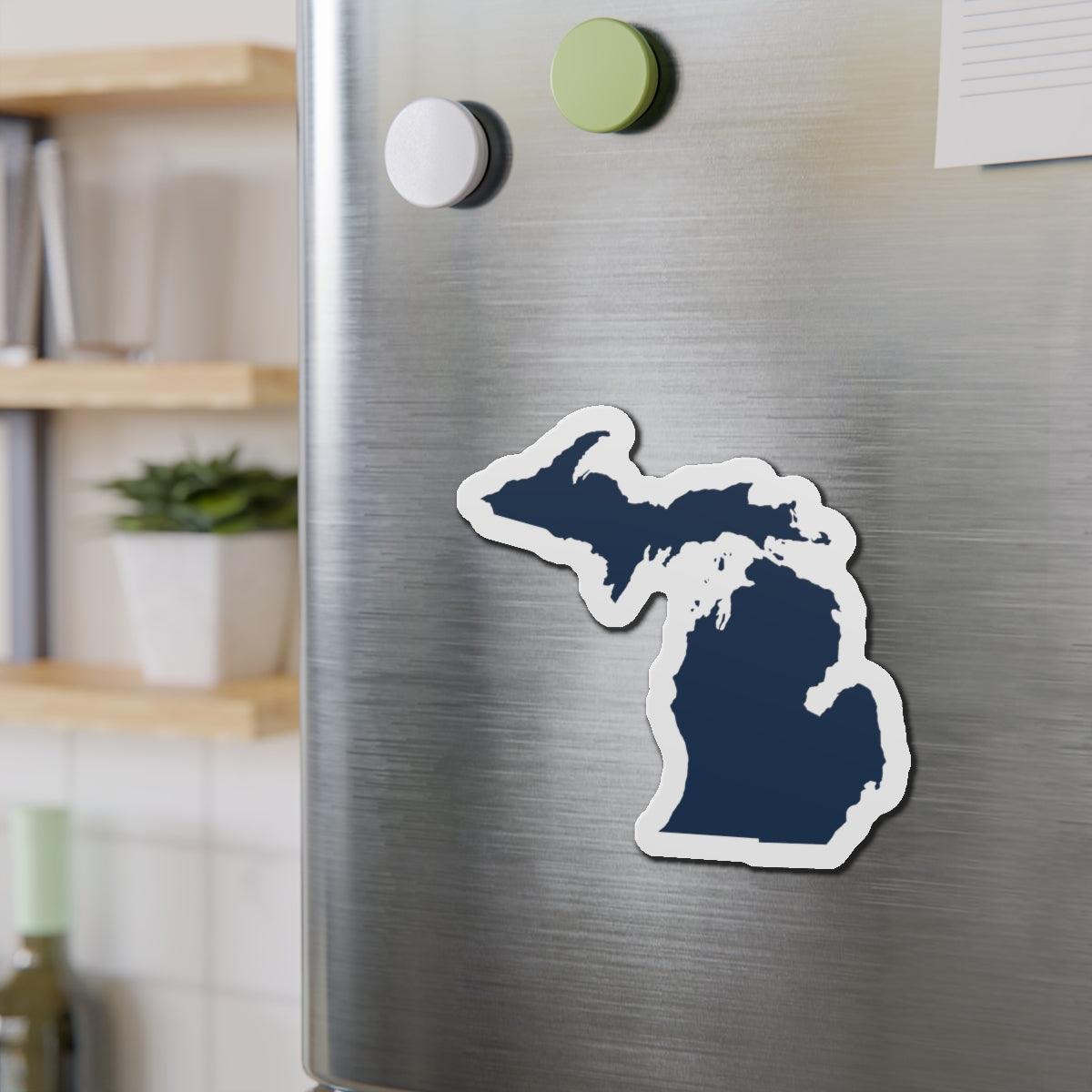 Michigan Outline Kiss-Cut Magnet | Navy Color - Circumspice Michigan