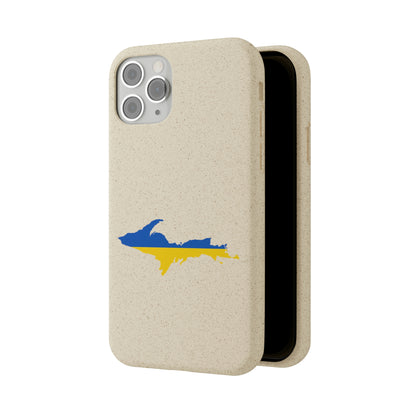 Michigan Upper Peninsula Biodegradable Phone Cases (w/ UP Ukraine Flag Outline) | Apple iPhone